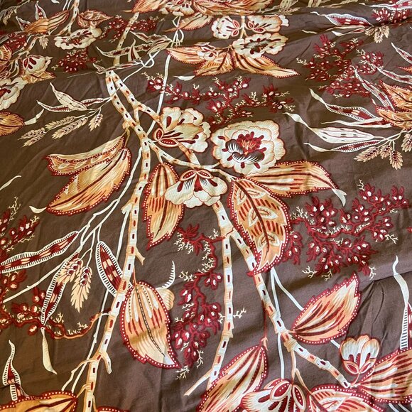 Martha Stewart Queen Size Floral Comforter Floral Print Comforter In Earthy Tone - Picture 6 of 14